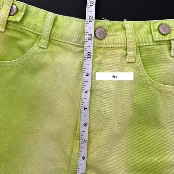 BDG Jean Shorts Womens 25 Carpenter High Rise Frayed Colorful Summer Festival - Picture 9 of 13